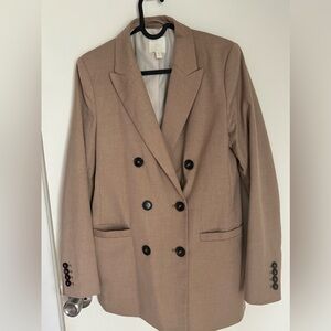 DOUBLE-BREASTED JACKET Dark Beige